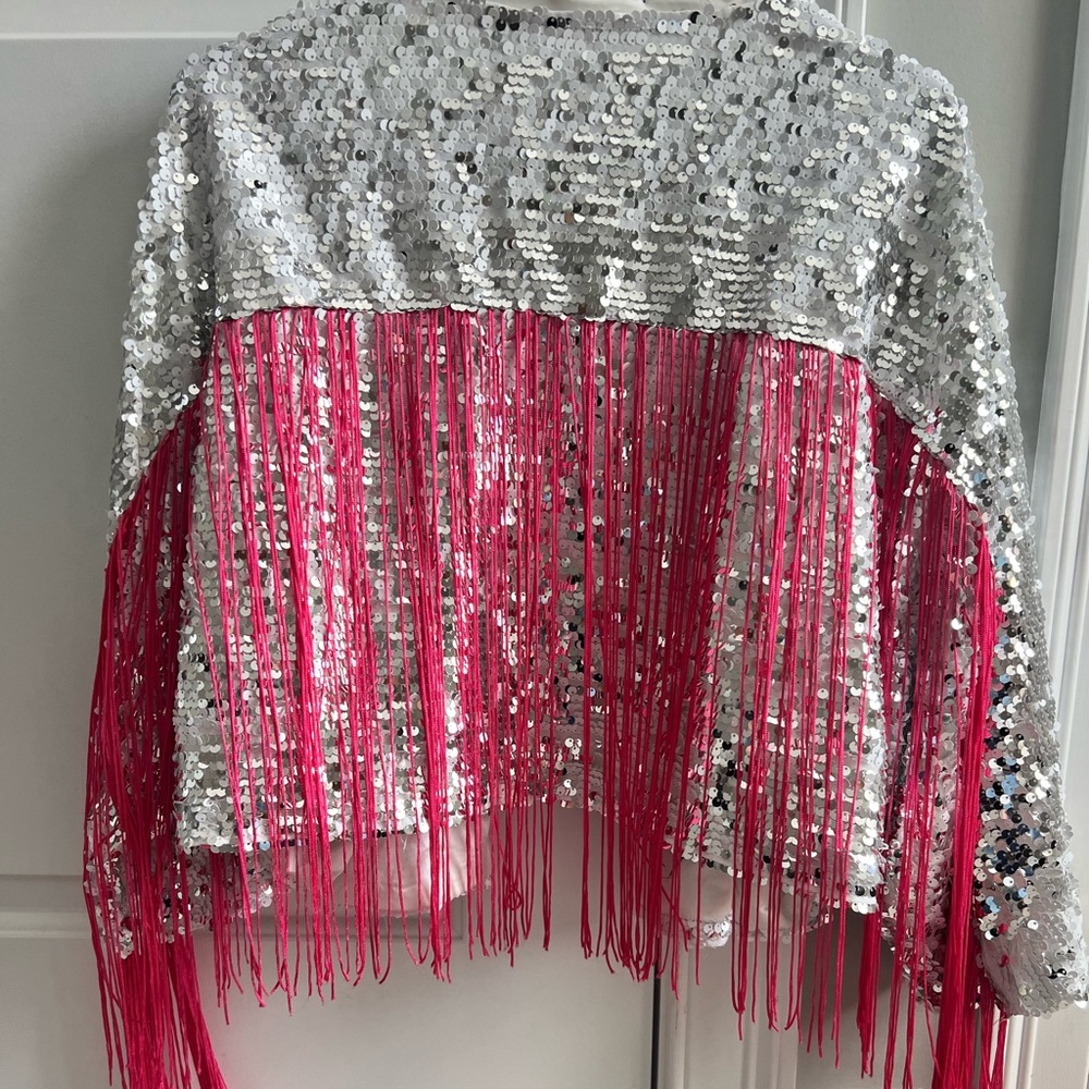 White Sequin Festival Jacket! Perfect for ERAS TOUR!!